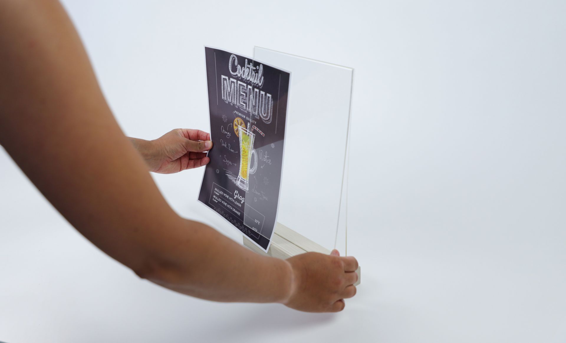 Wood Menu Pocket